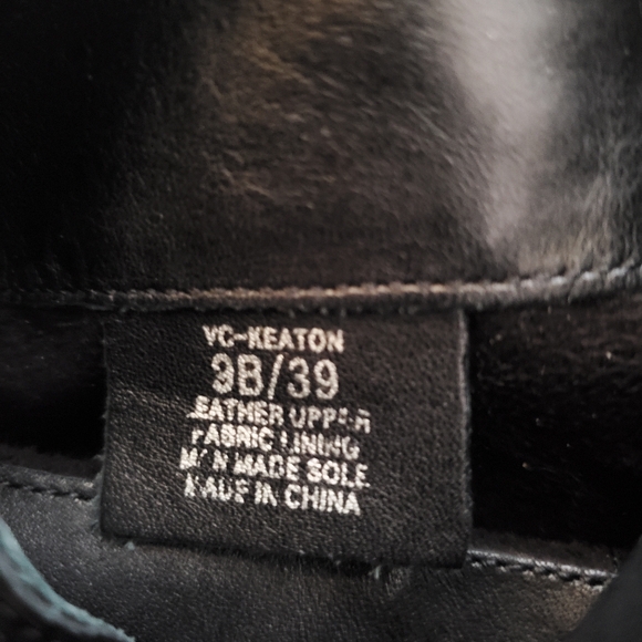 Vince Camuto Black Genuine Leather Boots Buckles Size 9 39 - Picture 9 of 11